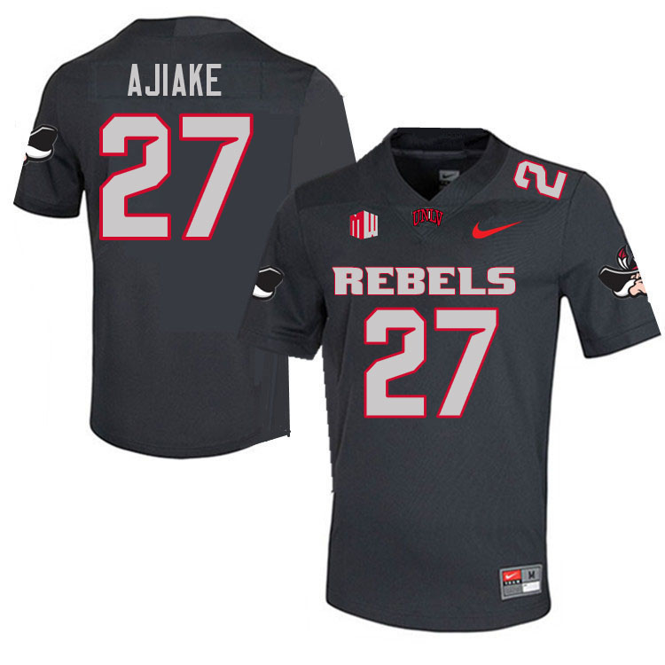 #27 Austin Ajiake UNLV Rebels College Football Jerseys-Retro Charcoal